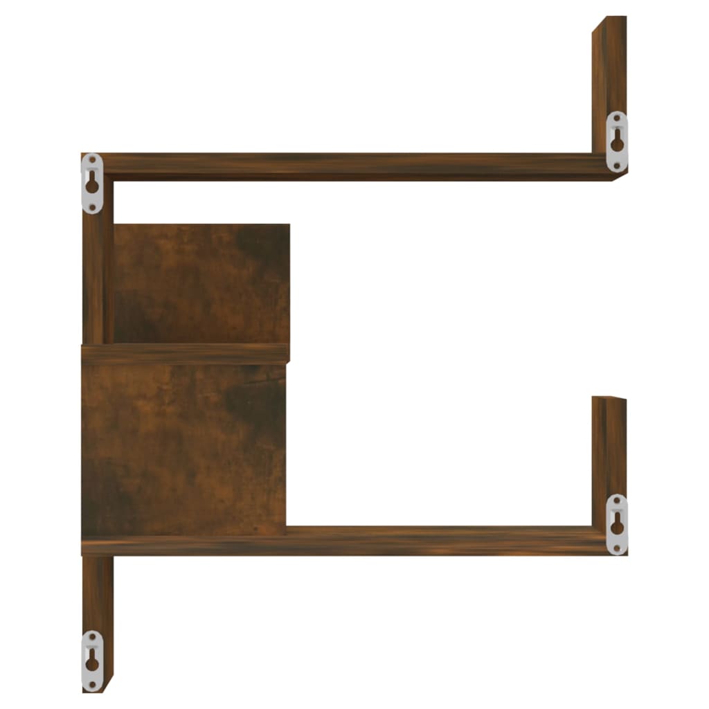 Hoekwandschap 40X40X50 Cm Bewerkt Hout Gerookt Eikenkleurig