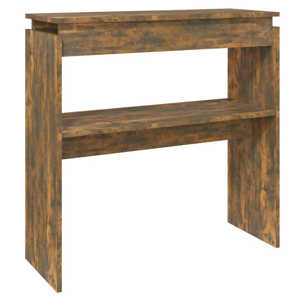 Wandtafel 80X30X80 Cm Bewerkt Hout Gerookt Eikenkleurig