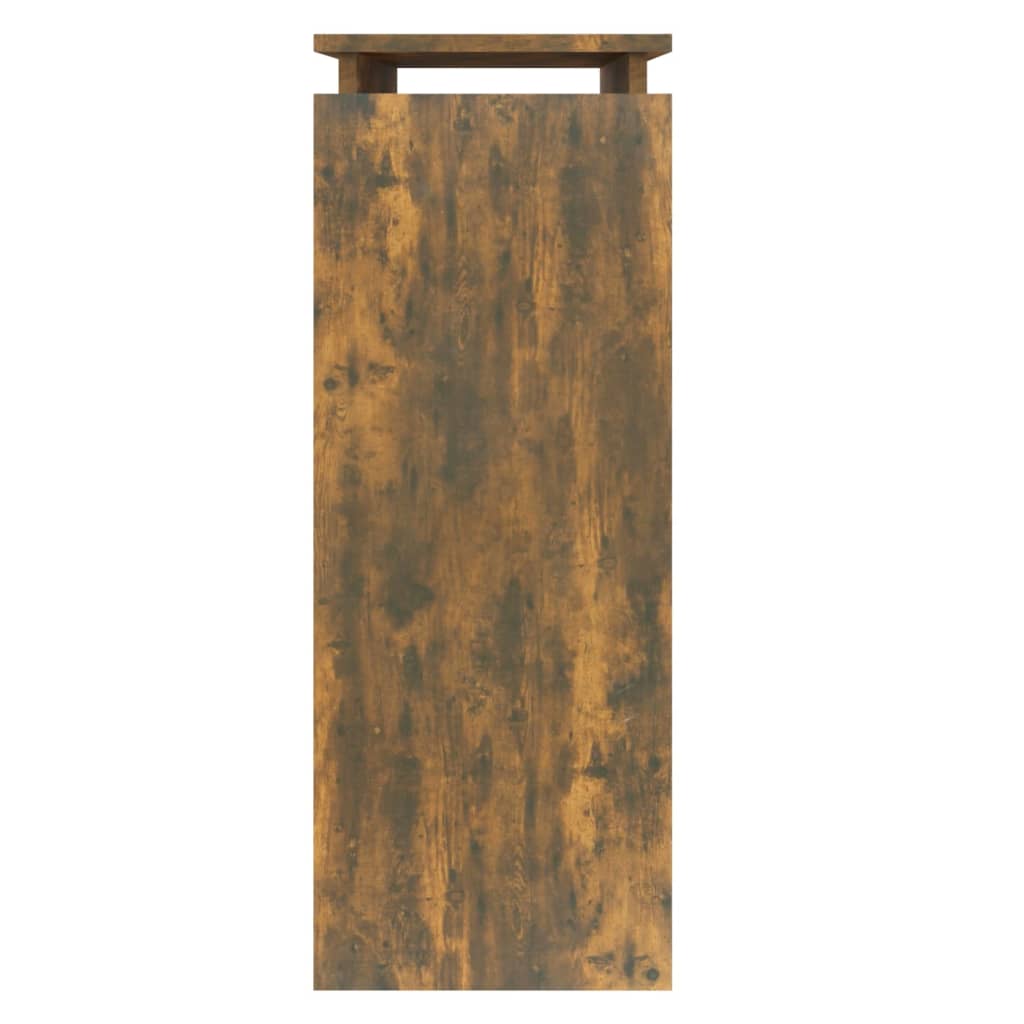 Wandtafel 80X30X80 Cm Bewerkt Hout Gerookt Eikenkleurig