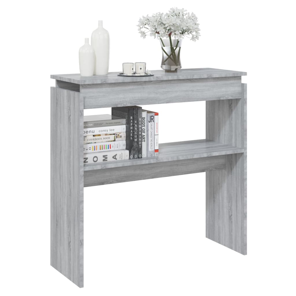 Wandtafel 80X30X80 Cm Bewerkt Hout Grijs Sonoma Eikenkleurig