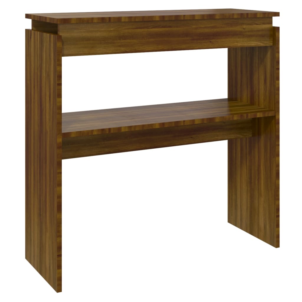 Wandtafel 80X30X80 Cm Bewerkt Hout Bruineikenkleurig