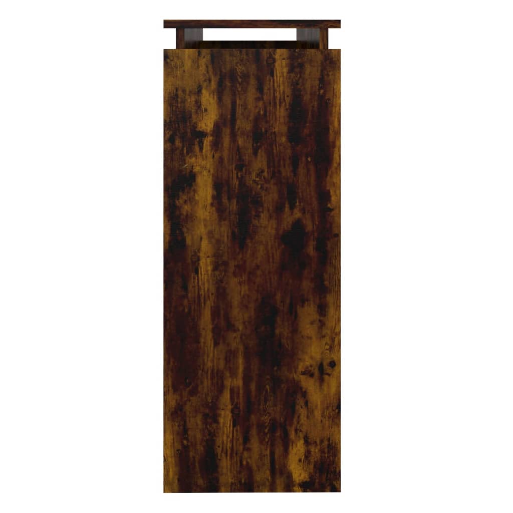 Wandtafel 102X30X80 Cm Bewerkt Hout Gerookt Eikenkleurig