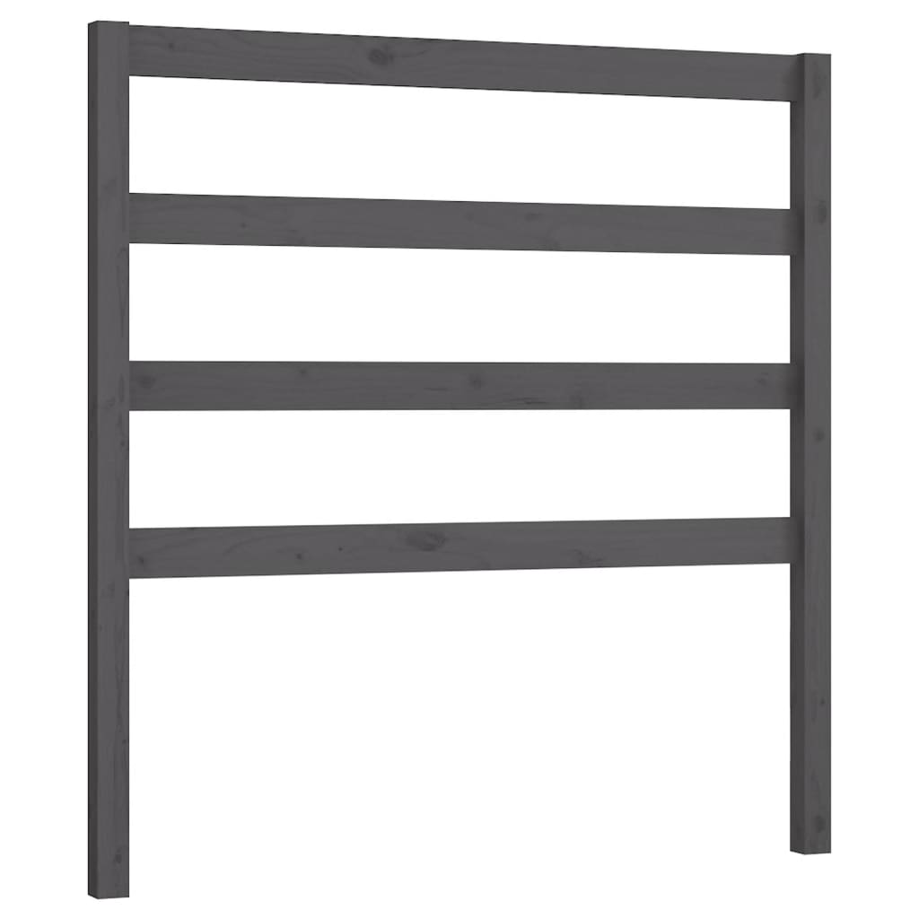Hoofdbord 81X4X100 Cm Massief Grenenhout Grijs