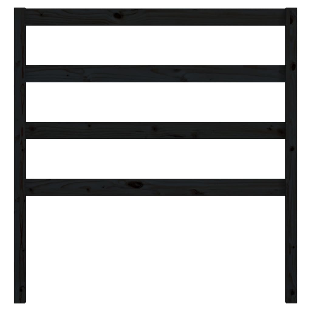 Hoofdbord 81X4X100 Cm Massief Grenenhout Zwart