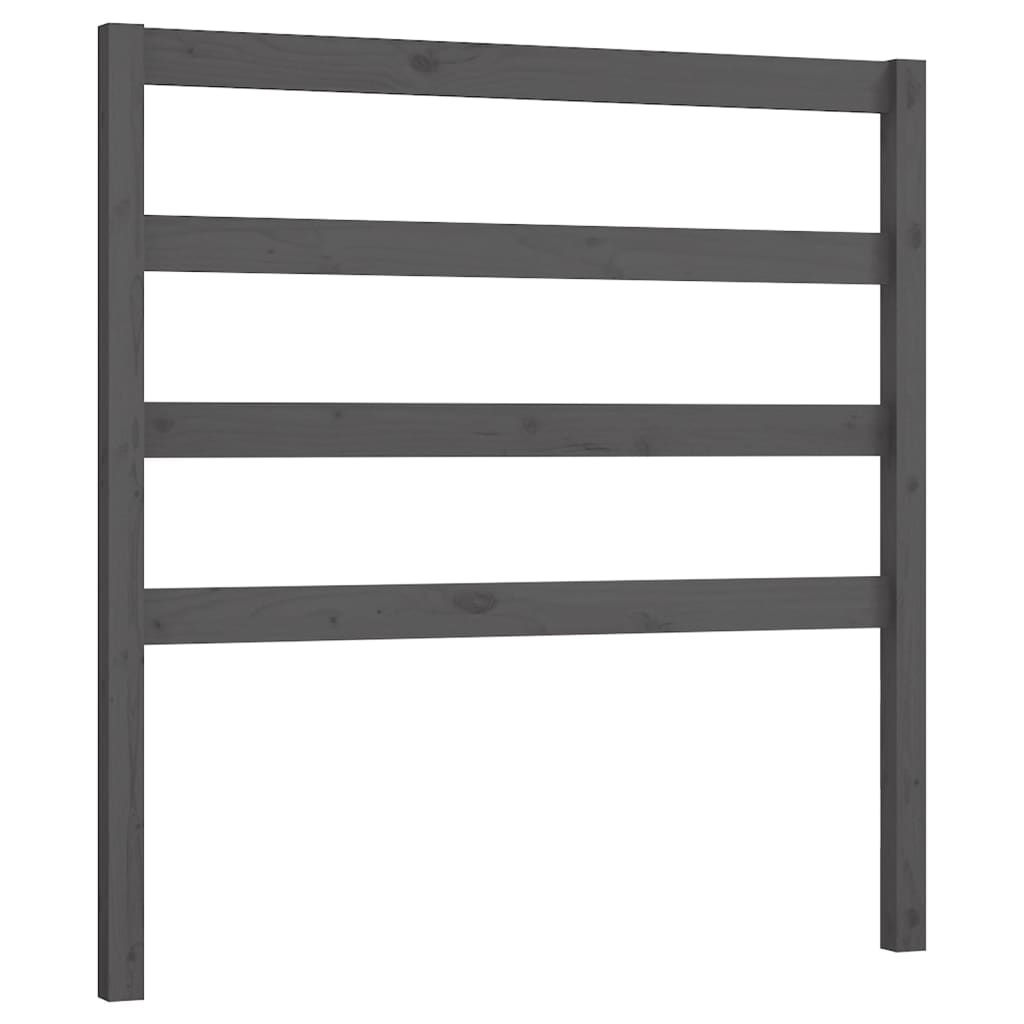 Hoofdbord 106X4X100 Cm Massief Grenenhout Grijs