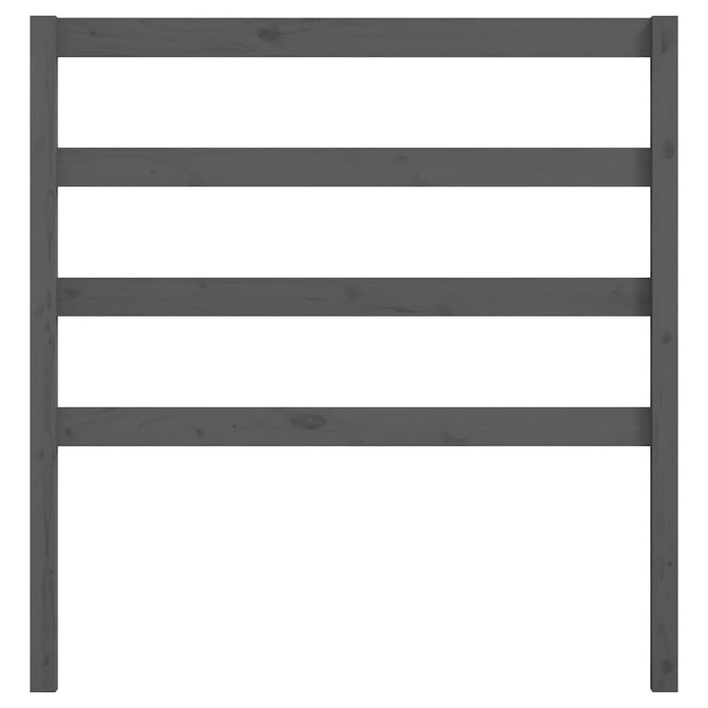 Hoofdbord 106X4X100 Cm Massief Grenenhout Grijs