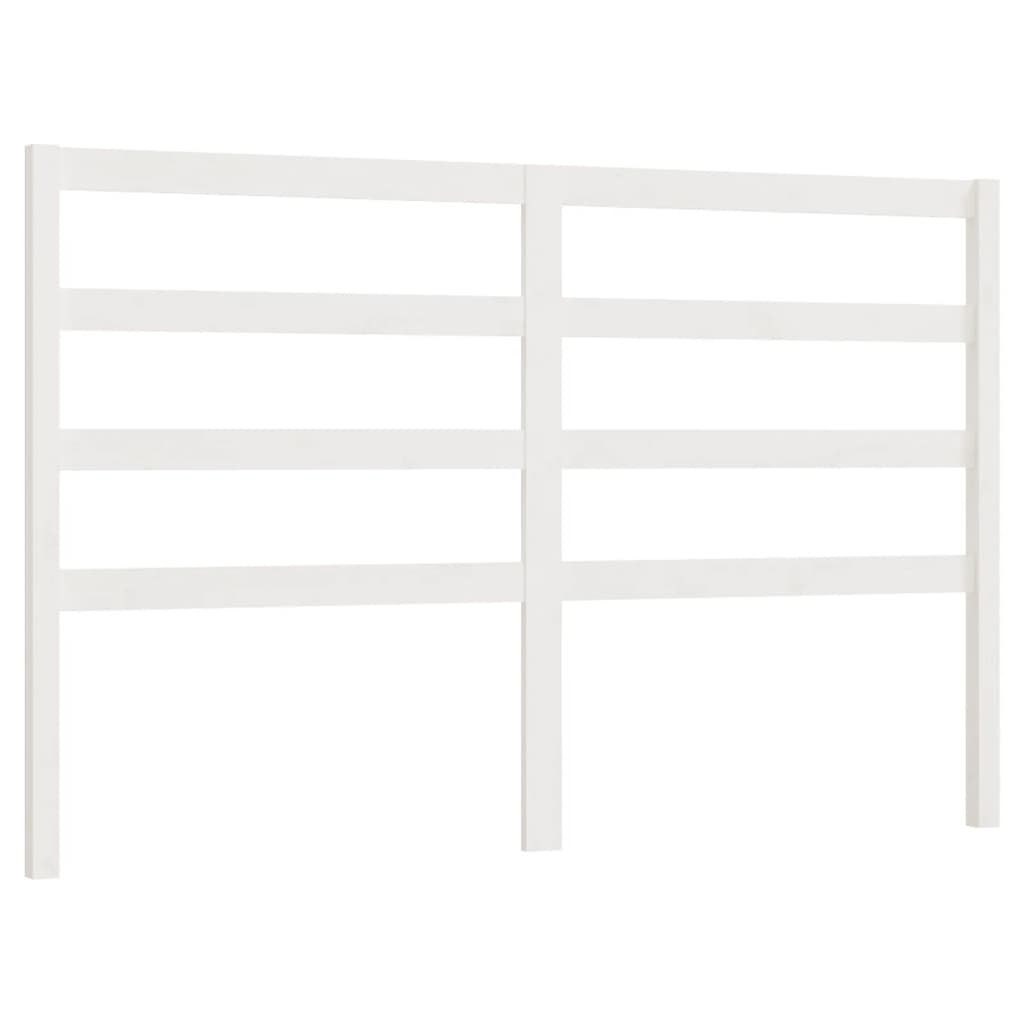 Hoofdbord 126X4X100 Cm Massief Grenenhout Wit
