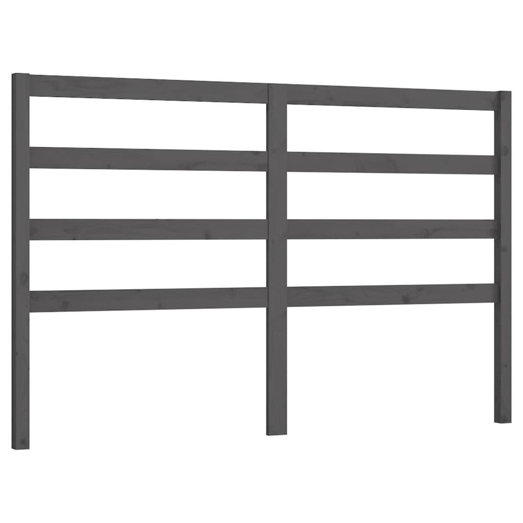 Hoofdbord 156X4X100 Cm Massief Grenenhout Grijs