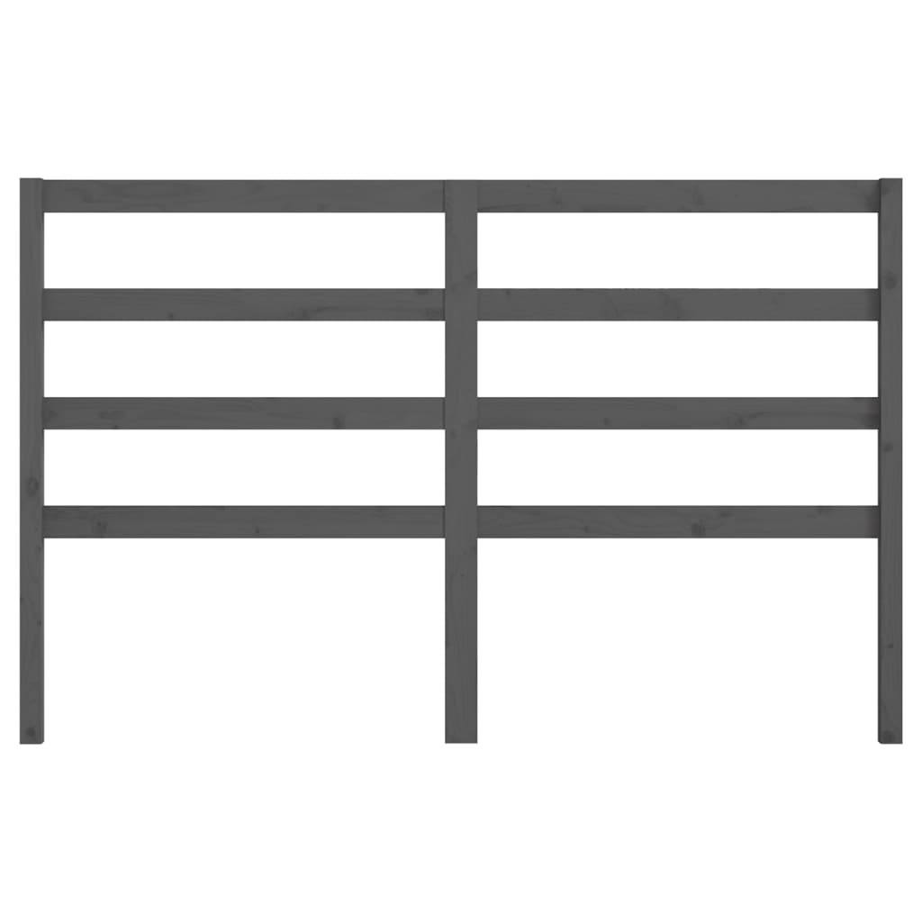 Hoofdbord 156X4X100 Cm Massief Grenenhout Grijs