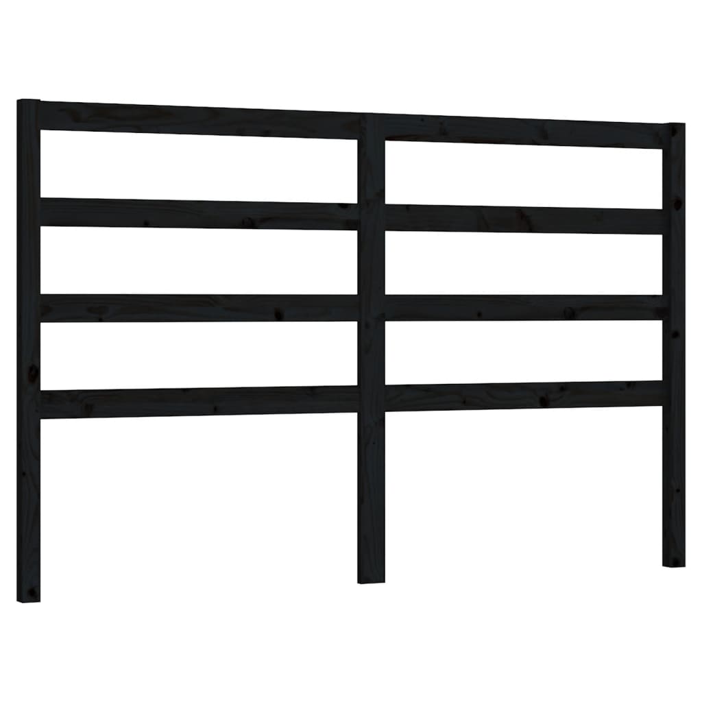 Hoofdbord 156X4X100 Cm Massief Grenenhout Zwart