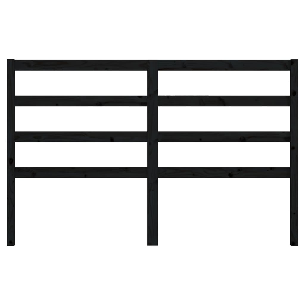 Hoofdbord 156X4X100 Cm Massief Grenenhout Zwart
