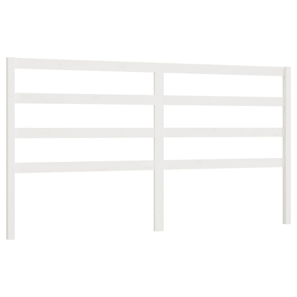Hoofdbord 206X4X100 Cm Massief Grenenhout Wit