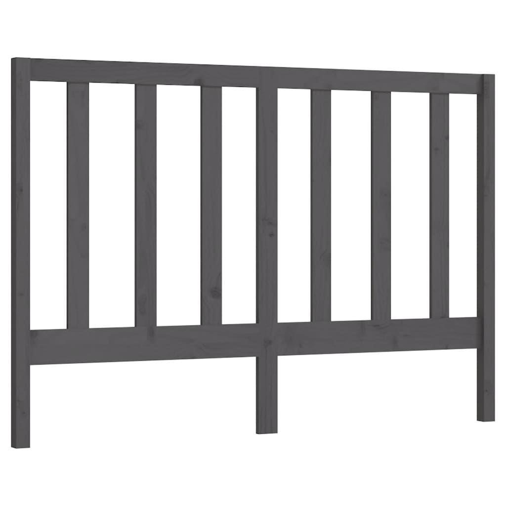 Hoofdbord 146X4X100 Cm Massief Grenenhout Grijs