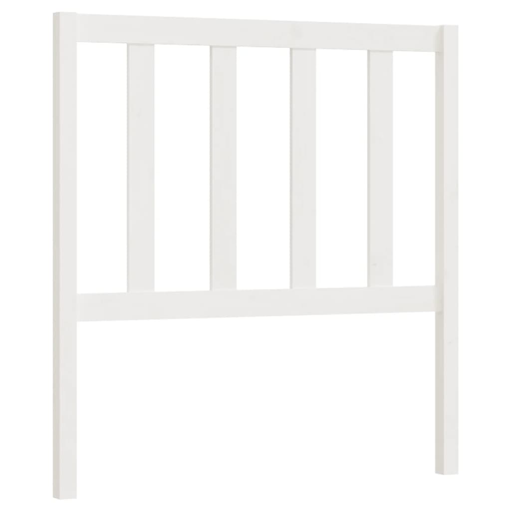Hoofdbord 81X4X100 Cm Massief Grenenhout Wit