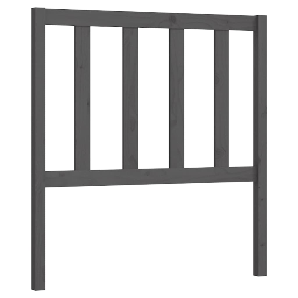 Hoofdbord 81X4X100 Cm Massief Grenenhout Grijs