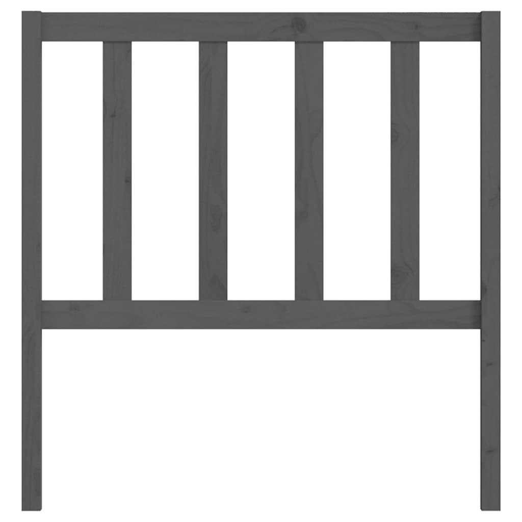 Hoofdbord 81X4X100 Cm Massief Grenenhout Grijs