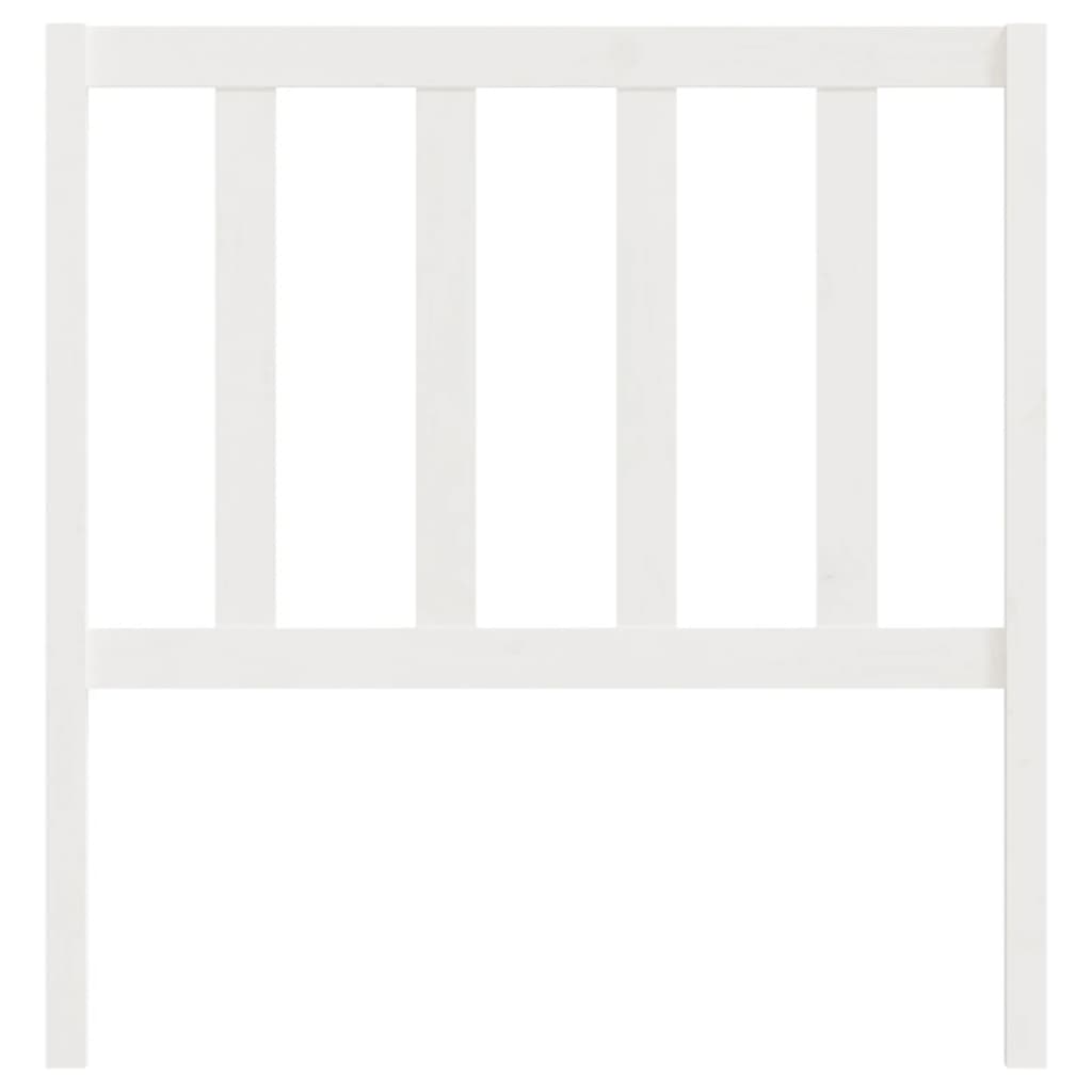 Hoofdbord 106X4X100 Cm Massief Grenenhout Wit