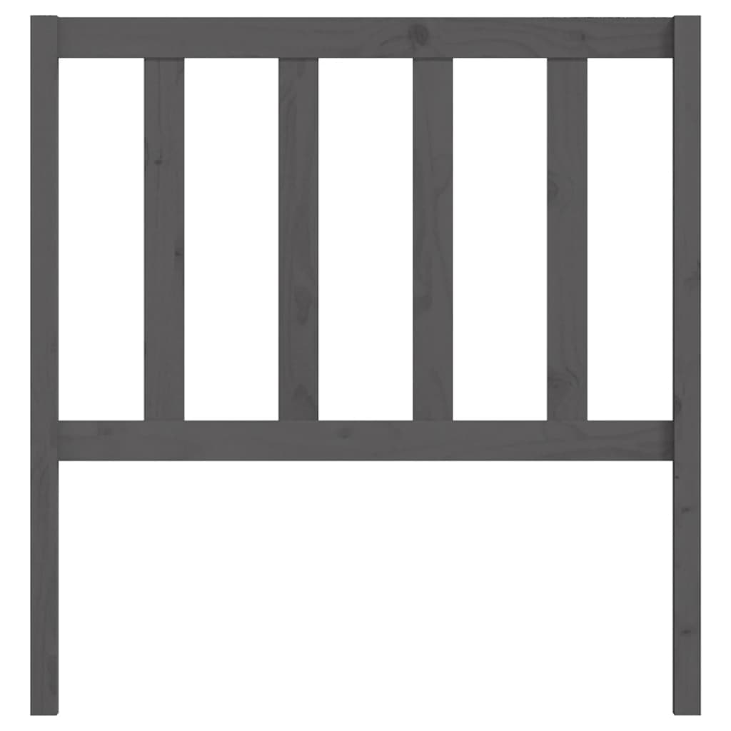 Hoofdbord 106X4X100 Cm Massief Grenenhout Grijs