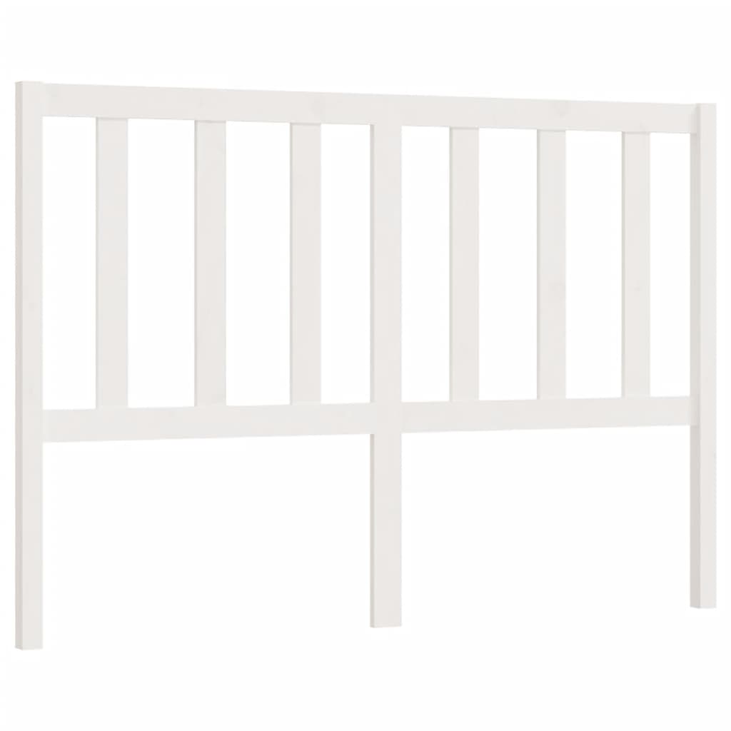 Hoofdbord 126X4X100 Cm Massief Grenenhout Wit