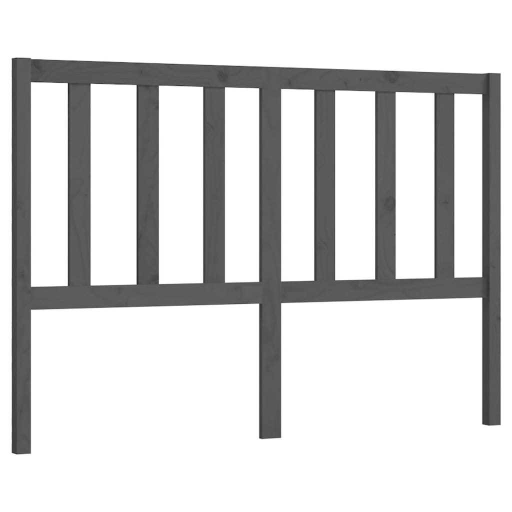 Hoofdbord 141X4X100 Cm Massief Grenenhout Grijs