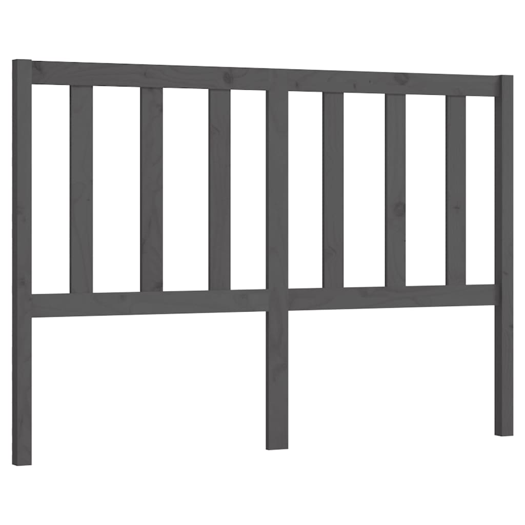 Hoofdbord 146X4X100 Cm Massief Grenenhout Grijs
