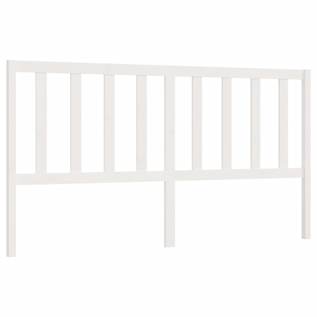 Hoofdbord 206X4X100 Cm Massief Grenenhout Wit