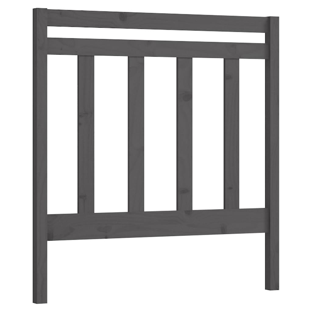Hoofdbord 96X4X100 Cm Massief Grenenhout Grijs