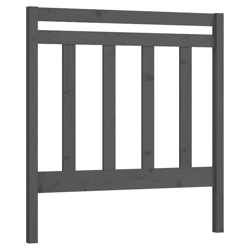 Hoofdbord 106X4X100 Cm Massief Grenenhout Grijs