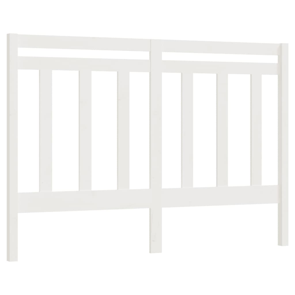 Hoofdbord 156X4X100 Cm Massief Grenenhout Wit