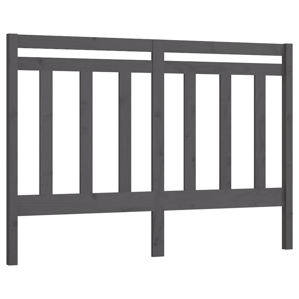Hoofdbord 156X4X100 Cm Massief Grenenhout Grijs