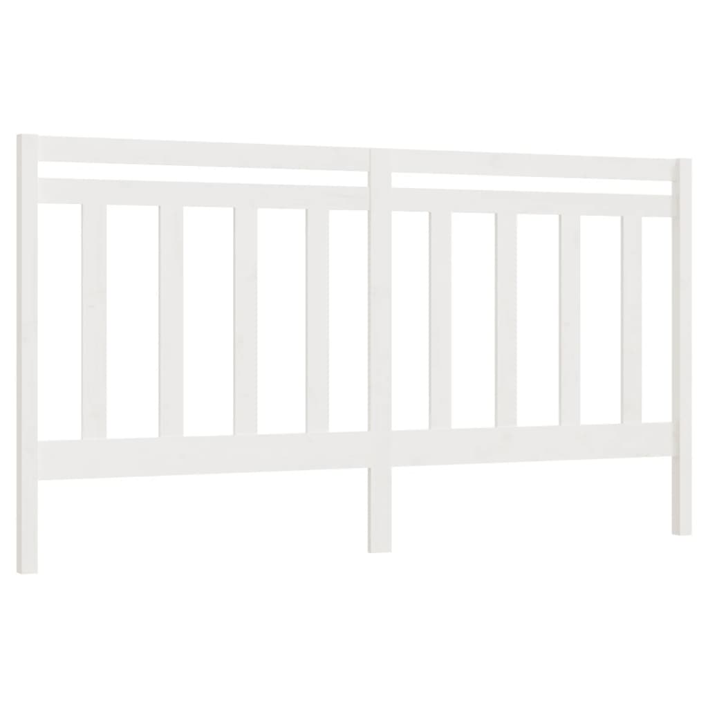 Hoofdbord 186X4X100 Cm Massief Grenenhout Wit