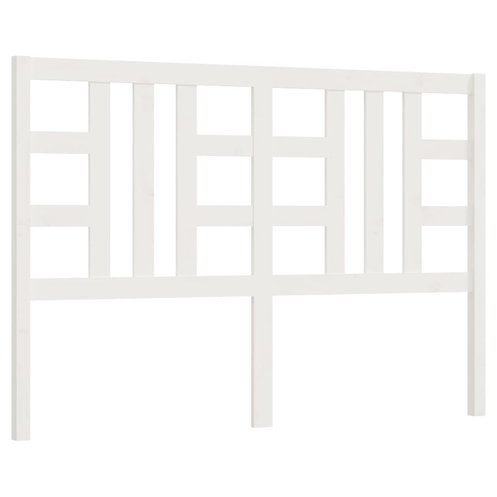 Hoofdbord 141X4X100 Cm Massief Grenenhout Wit