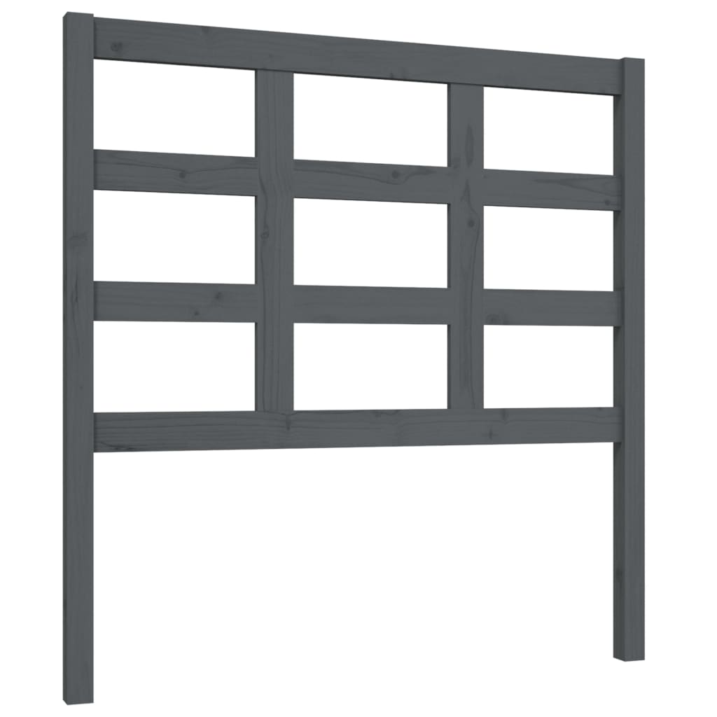 Hoofdbord 95,5X4X100 Cm Massief Grenenhout Grijs