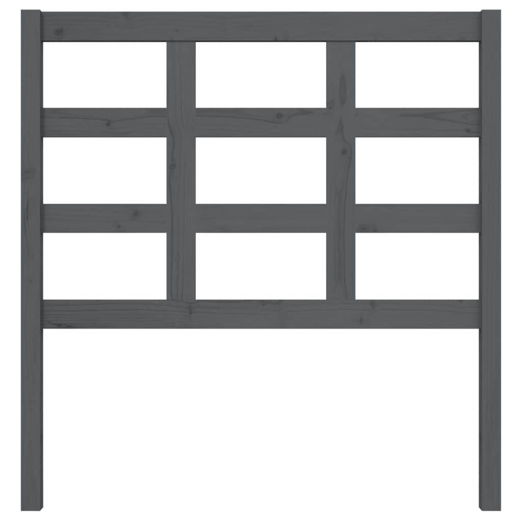 Hoofdbord 95,5X4X100 Cm Massief Grenenhout Grijs
