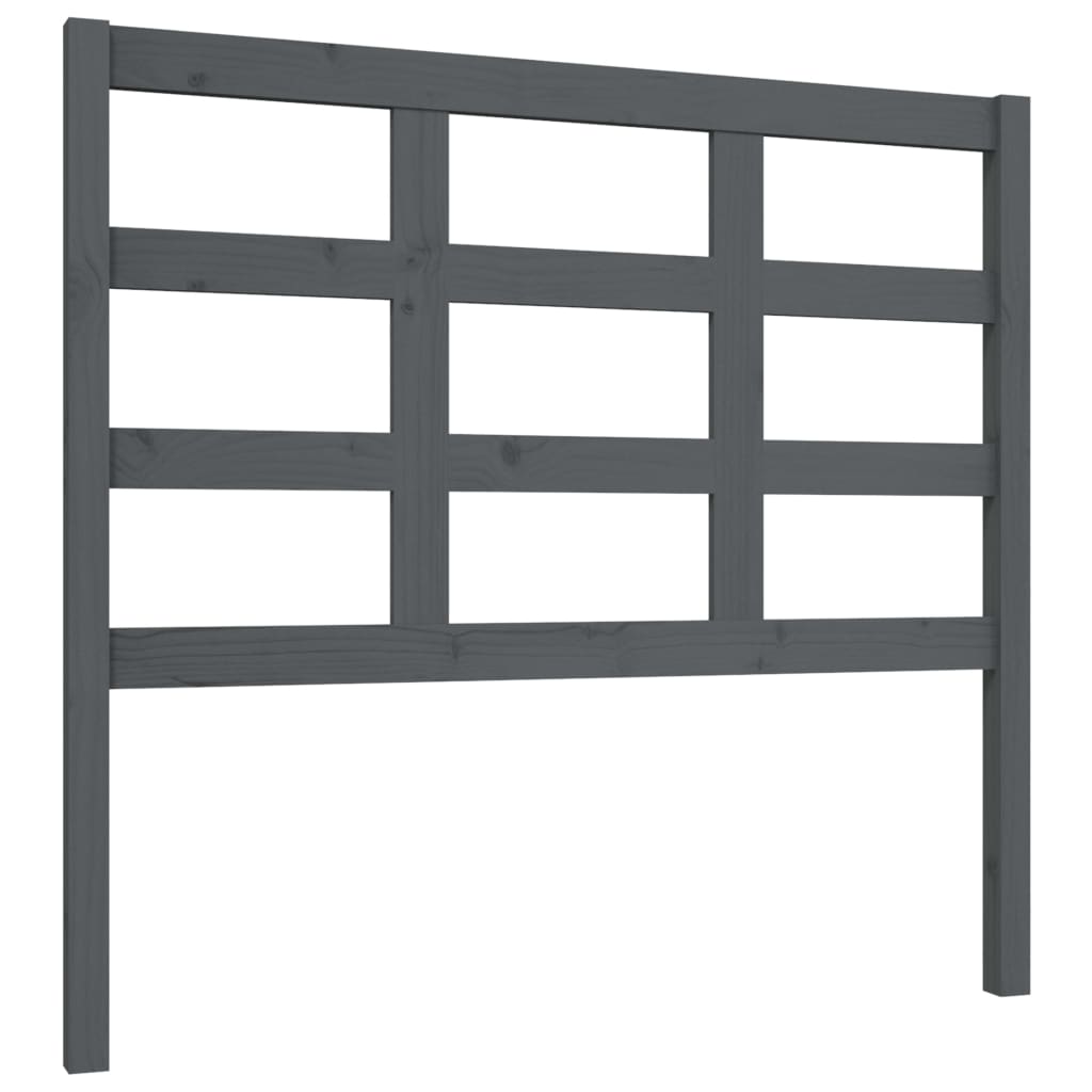 Hoofdbord 105,5X4X100 Cm Massief Grenenhout Grijs