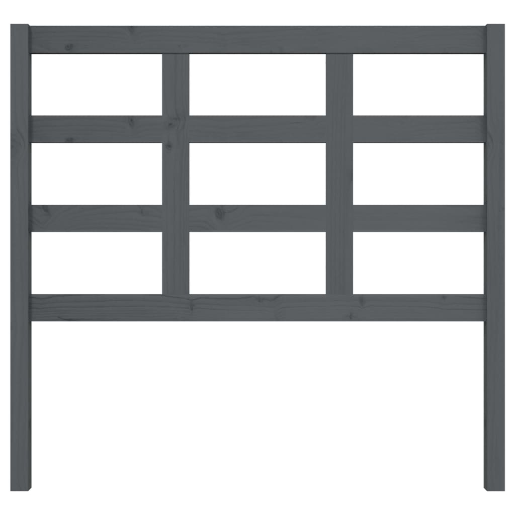 Hoofdbord 105,5X4X100 Cm Massief Grenenhout Grijs