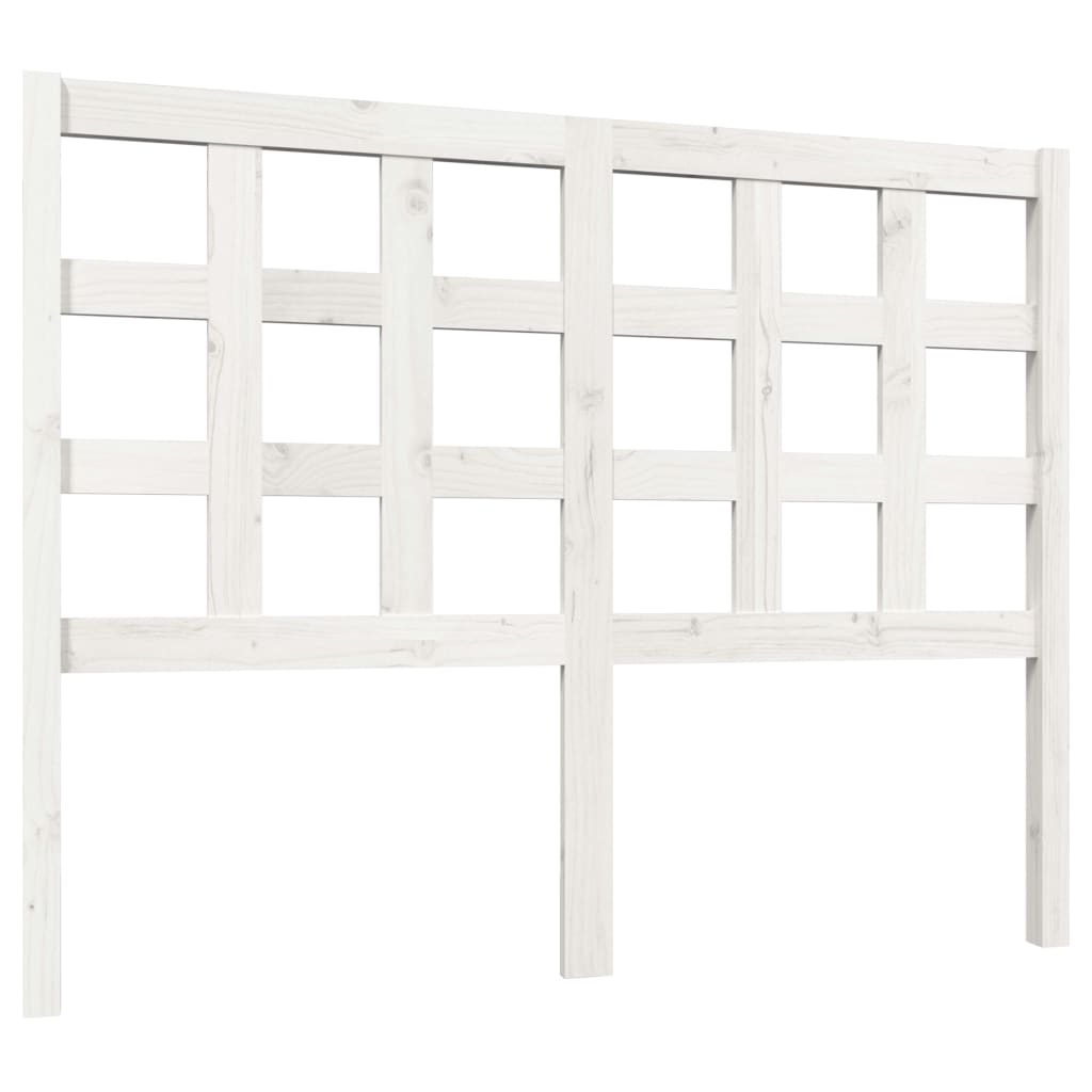 Hoofdbord 125,5X4X100 Cm Massief Grenenhout Wit