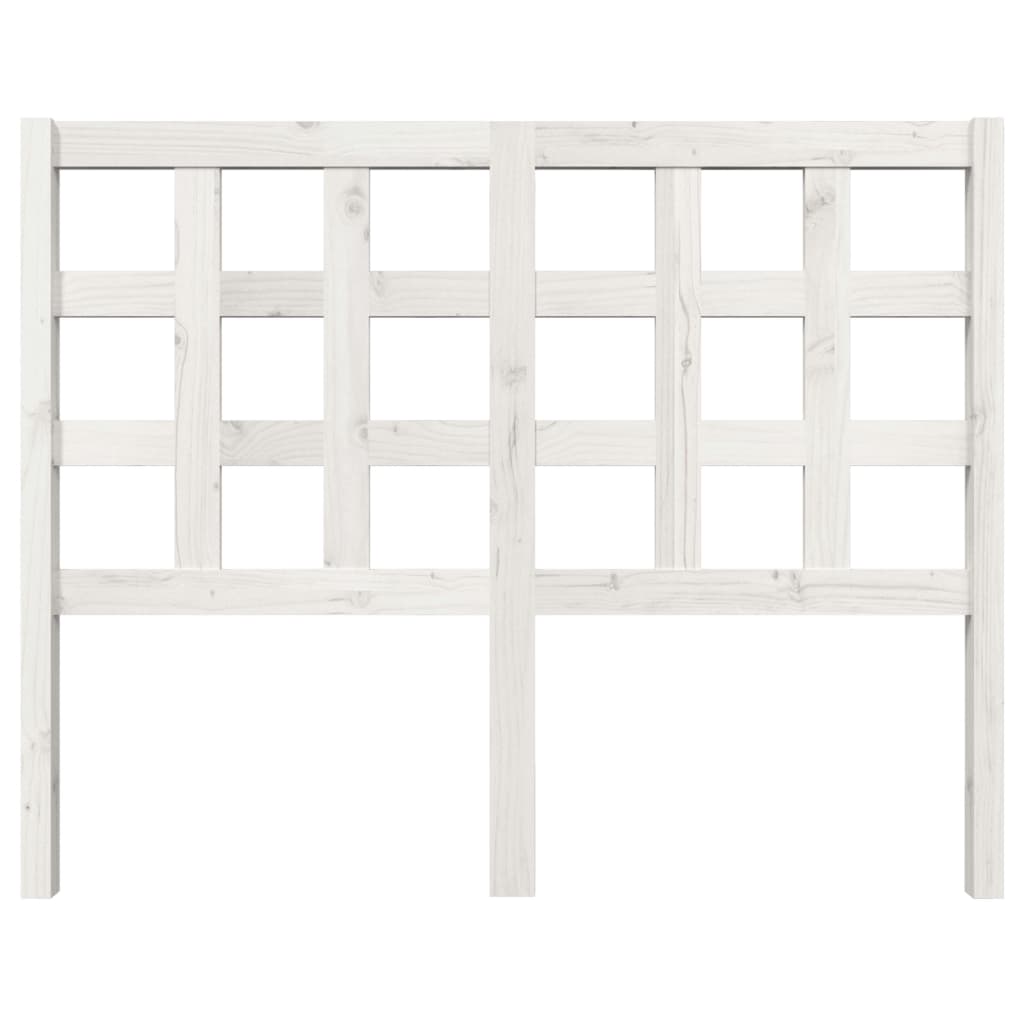 Hoofdbord 125,5X4X100 Cm Massief Grenenhout Wit