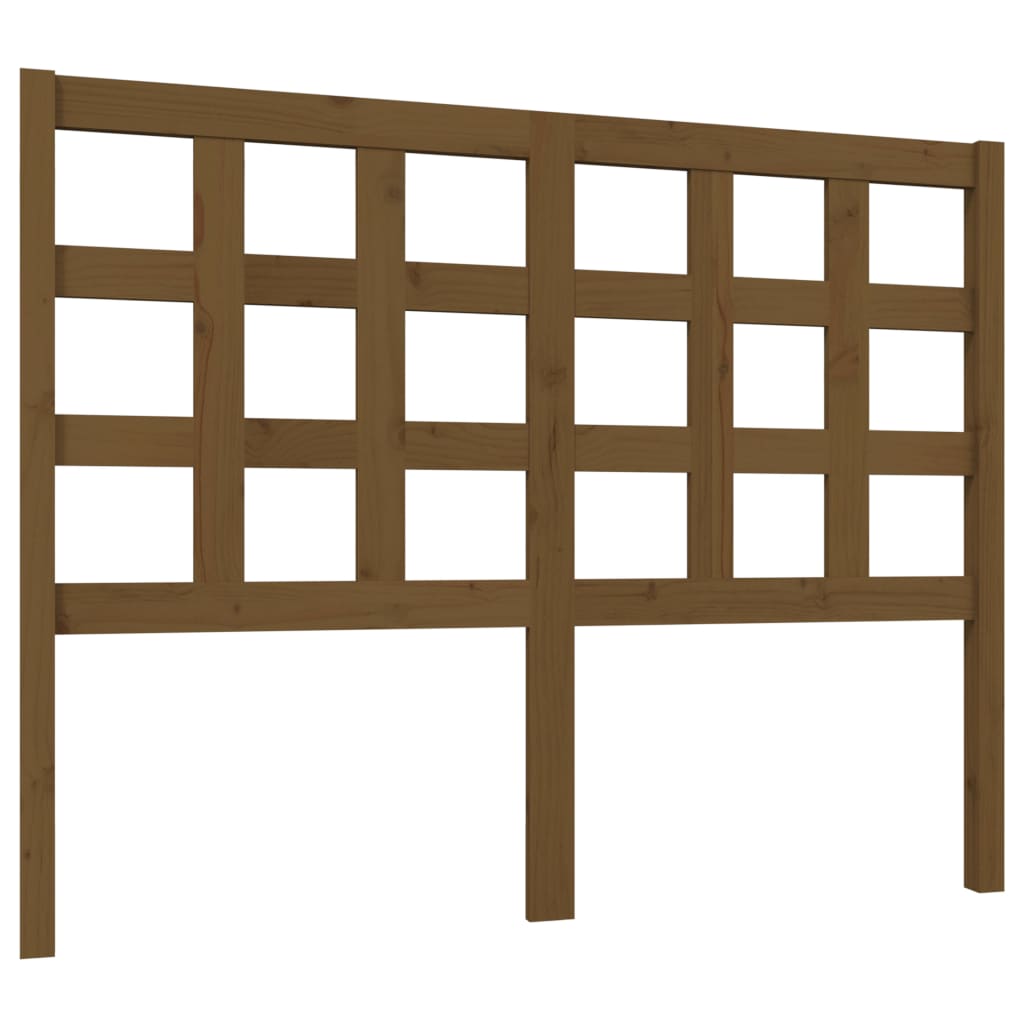 Hoofdbord 125,5X4X100 Cm Massief Grenenhout Honingbruin
