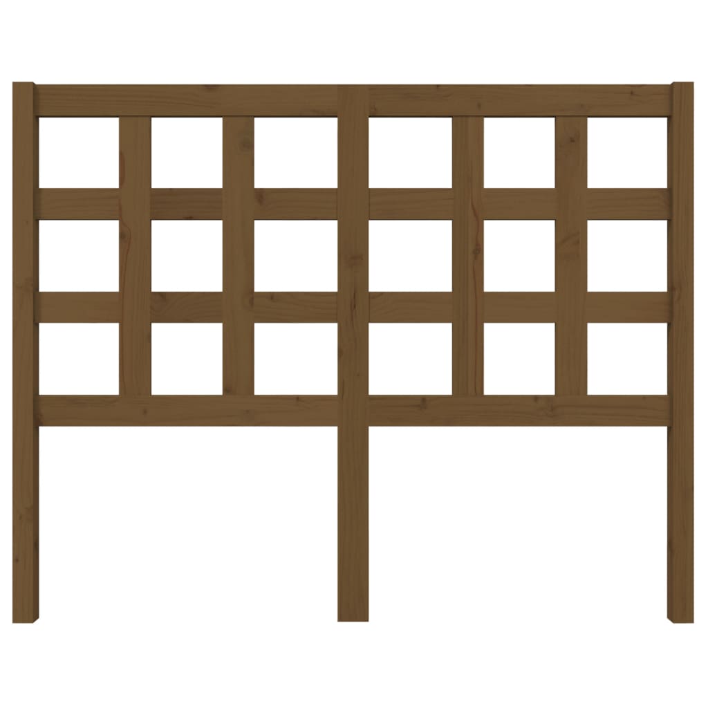 Hoofdbord 125,5X4X100 Cm Massief Grenenhout Honingbruin