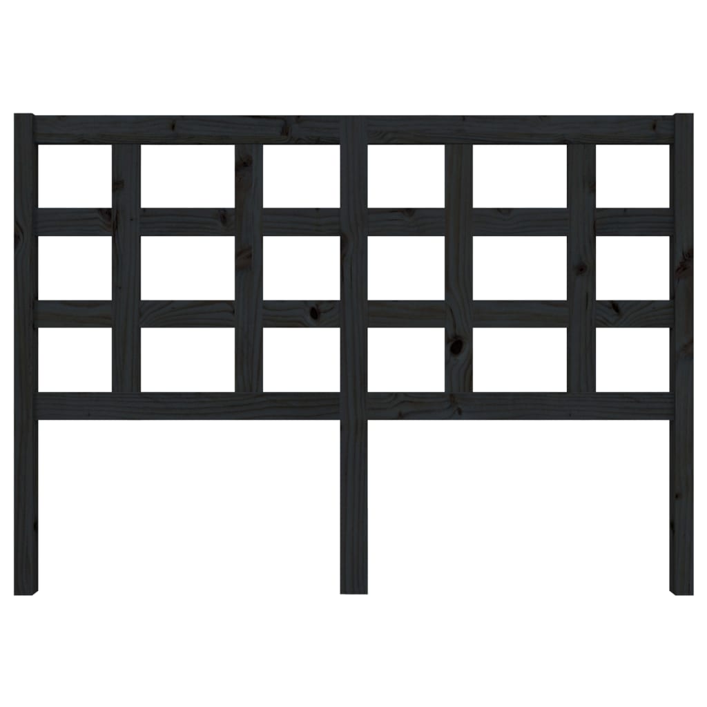 Hoofdbord 140,5X4X100 Cm Massief Grenenhout Zwart
