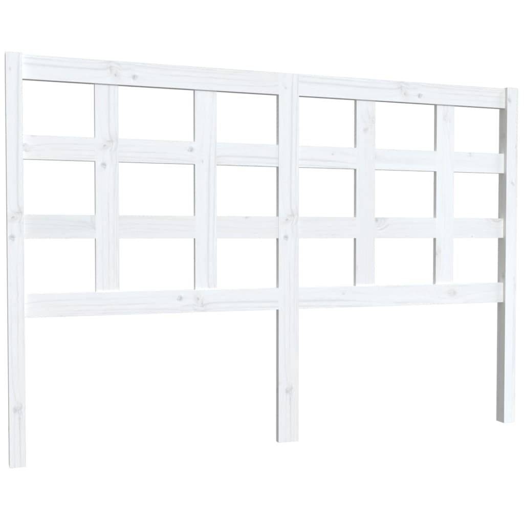 Hoofdbord 145,5X4X100 Cm Massief Grenenhout Wit