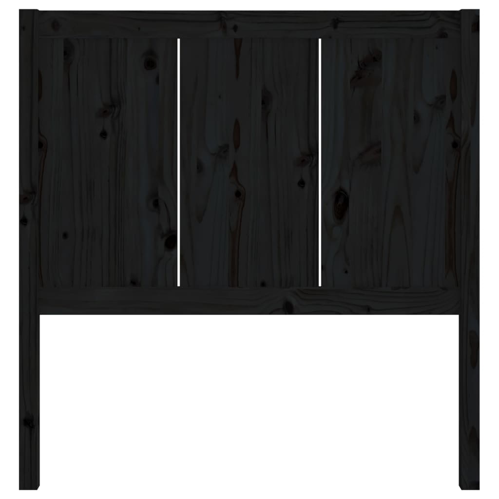 Hoofdbord 80,5X4X100 Cm Massief Grenenhout Zwart
