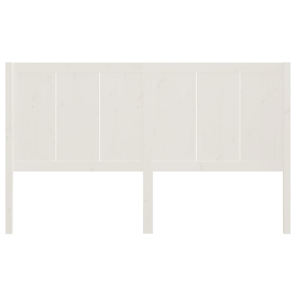 Hoofdbord 140,5X4X100 Cm Massief Grenenhout Wit