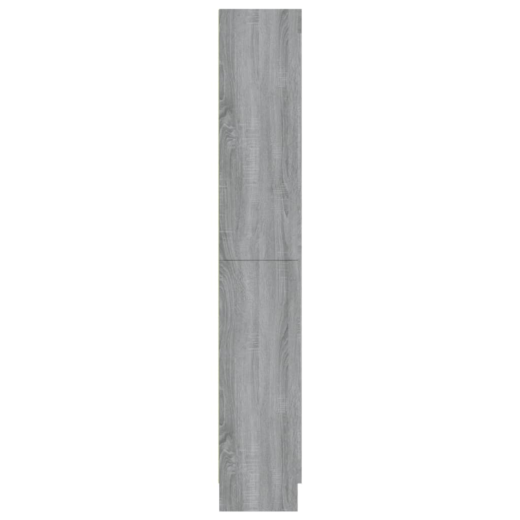 Vitrinekast 82,5X30,5X185,5 Cm Bewerkt Hout Grijs Sonoma Eiken