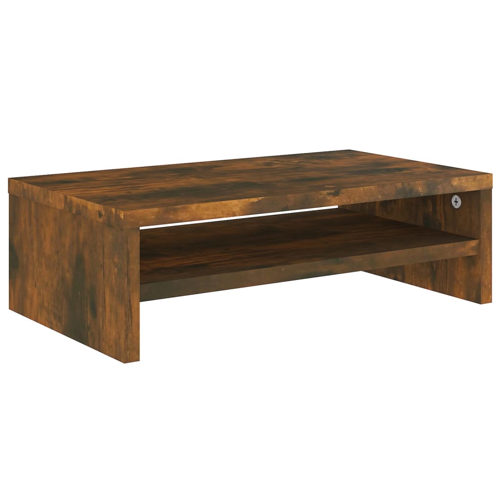 Monitorstandaard 42X24X13 Cm Bewerkt Hout Gerookt Eikenkleurig