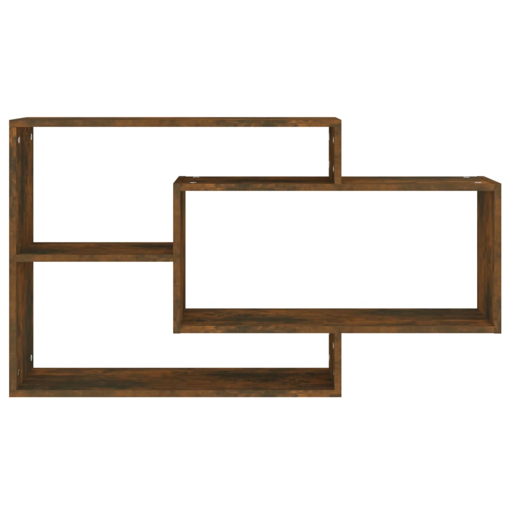 Wandschap 104X20X58,5 Cm Bewerkt Hout Gerookt Eikenkleurig