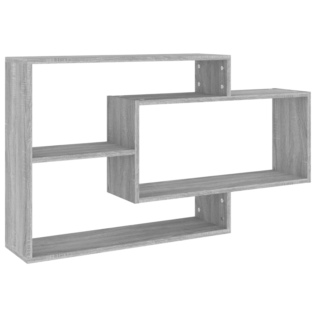 Wandschap 104X20X58,5 Cm Bewerkt Hout Grijs Sonoma Eikenkleurig