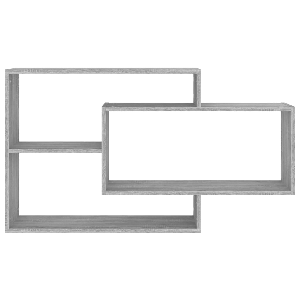 Wandschap 104X20X58,5 Cm Bewerkt Hout Grijs Sonoma Eikenkleurig