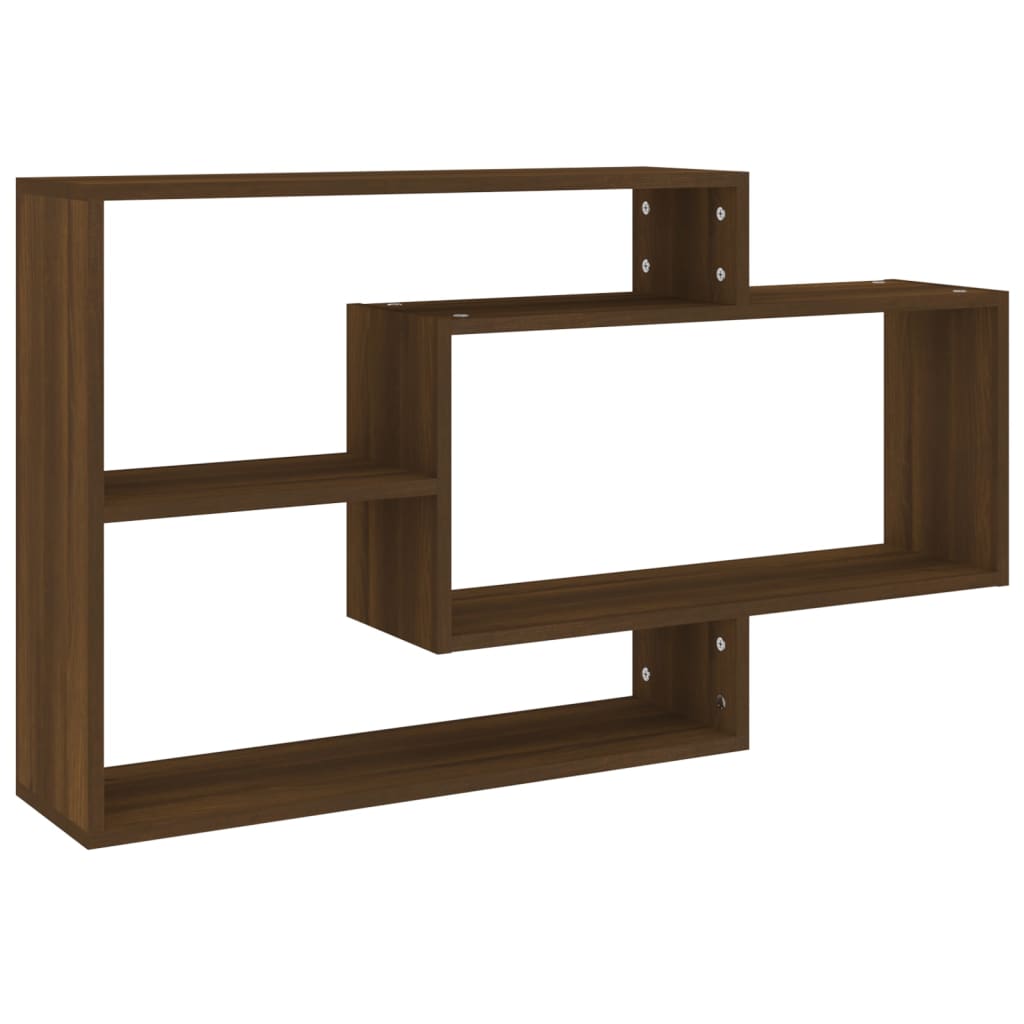 Wandschap 104X20X58,5 Cm Bewerkt Hout Bruineikenkleurig